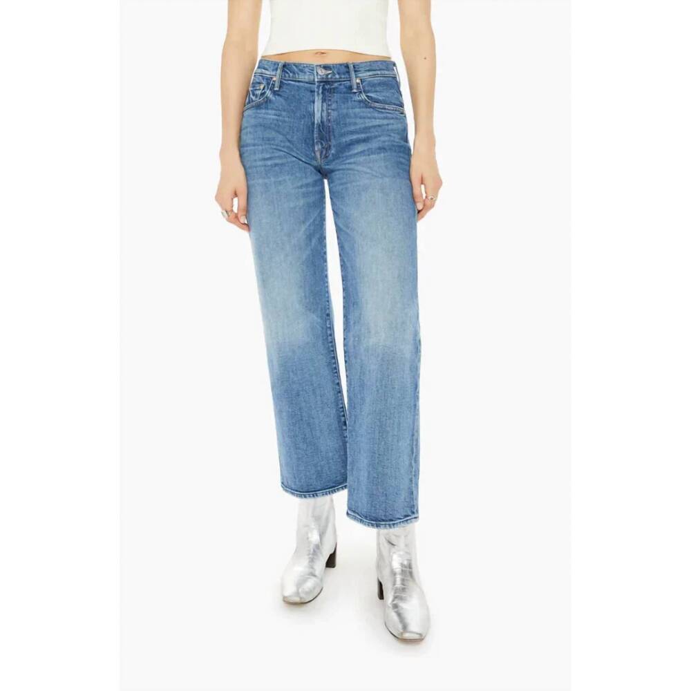 NEW MOTHER mid rise maven ankle length jeans in toil and trouble